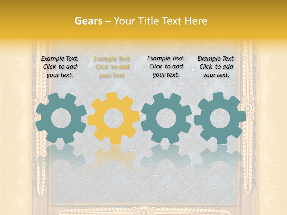 Border Textile Style PowerPoint Template