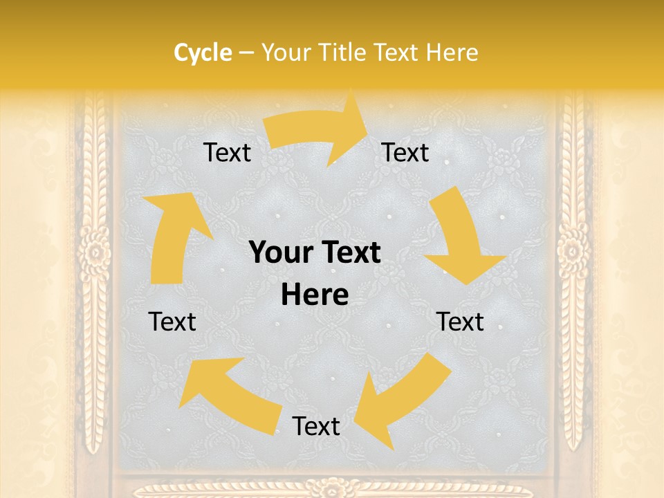 Border Textile Style PowerPoint Template