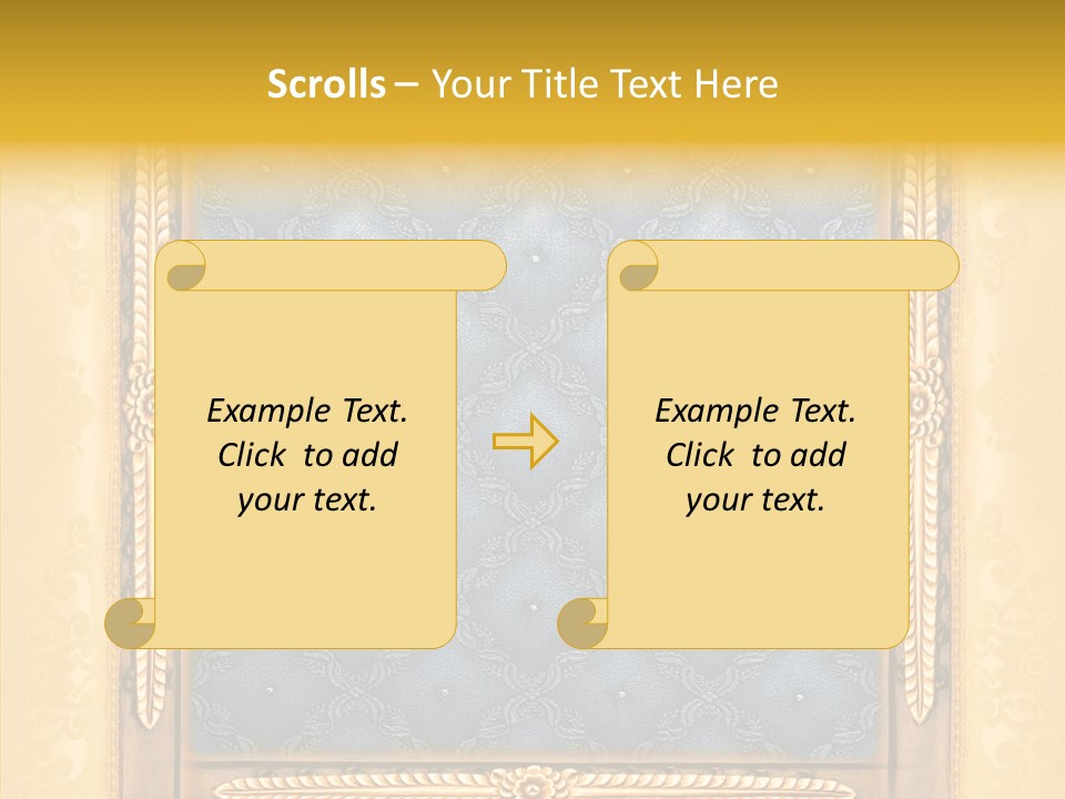 Border Textile Style PowerPoint Template