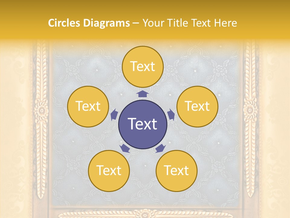 Border Textile Style PowerPoint Template