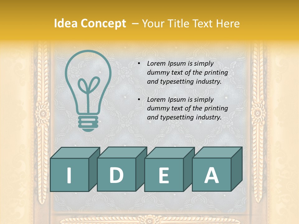 Border Textile Style PowerPoint Template