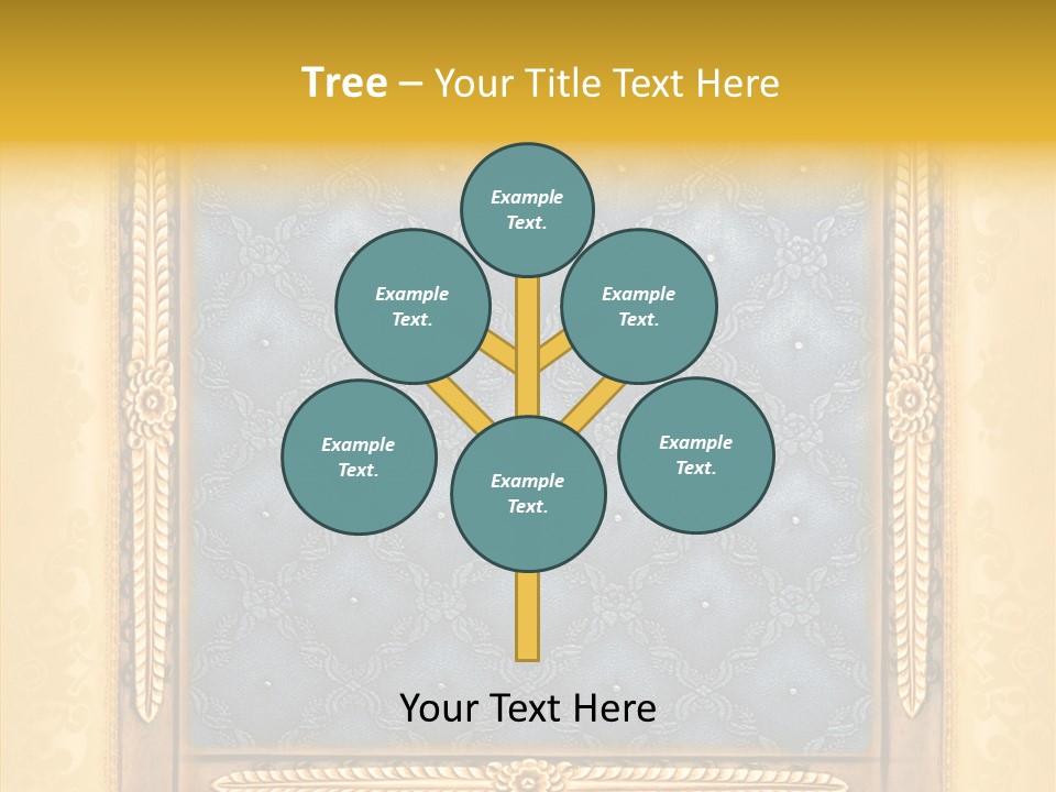 Border Textile Style PowerPoint Template