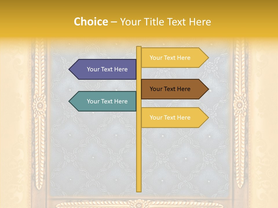 Border Textile Style PowerPoint Template