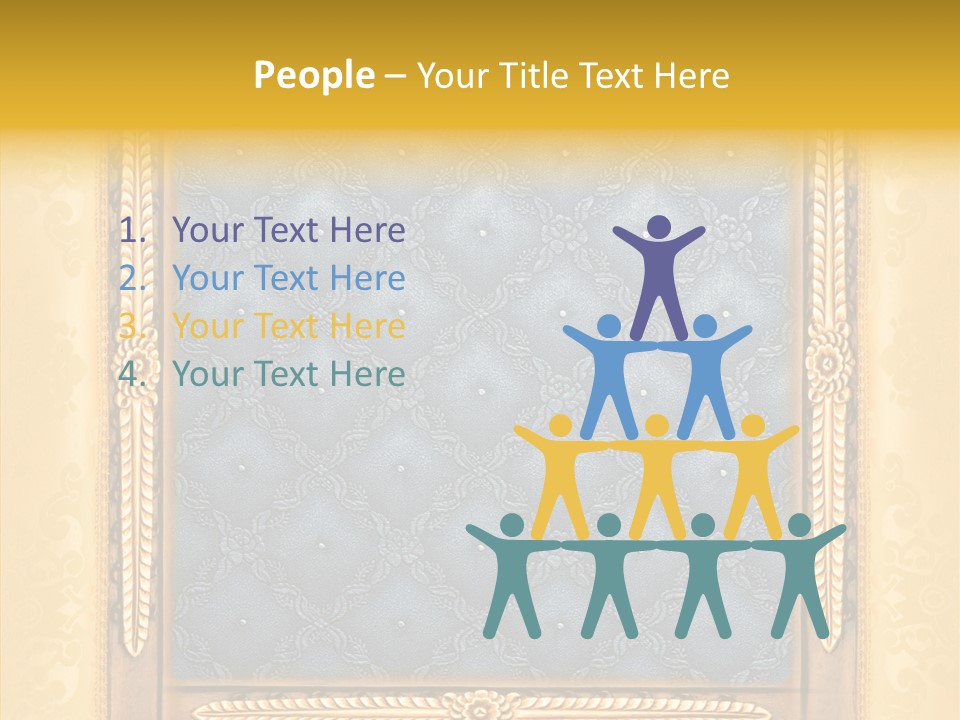 Border Textile Style PowerPoint Template