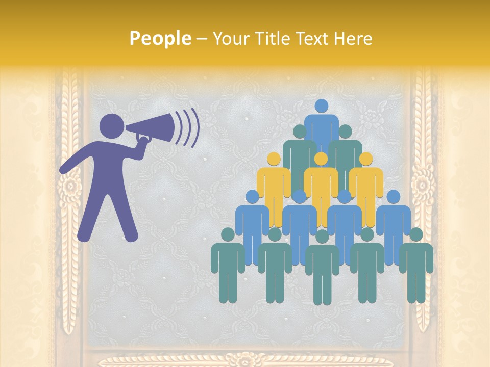 Border Textile Style PowerPoint Template