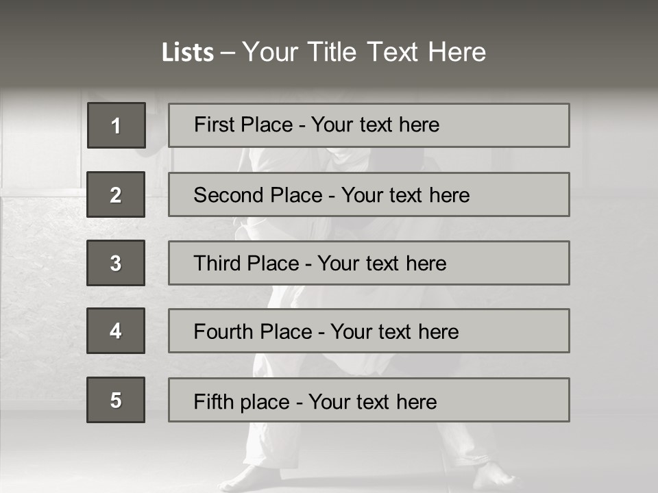 Self Black Lift PowerPoint Template