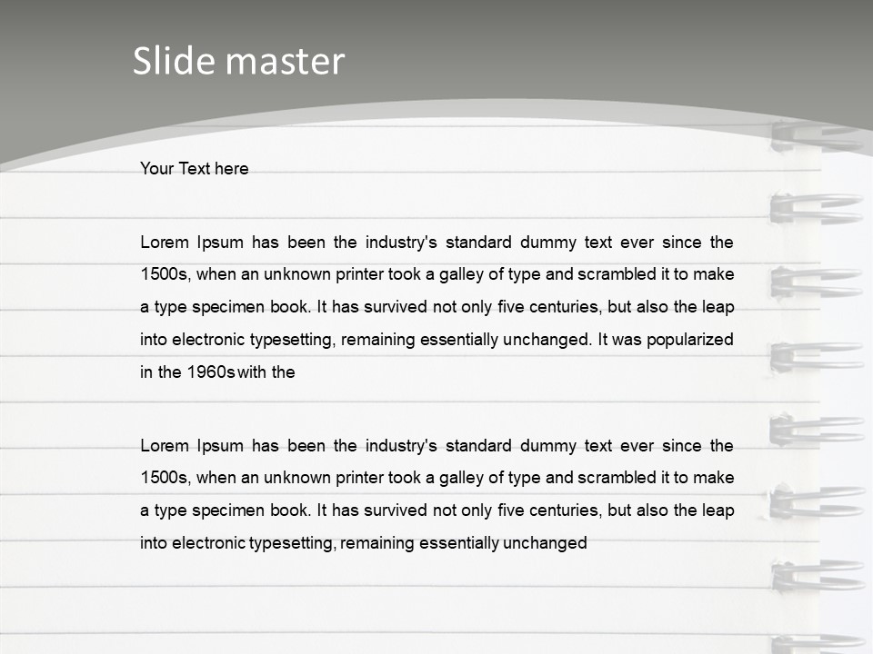 Open Lined Metal PowerPoint Template