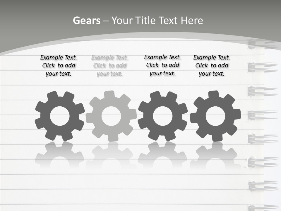 Open Lined Metal PowerPoint Template