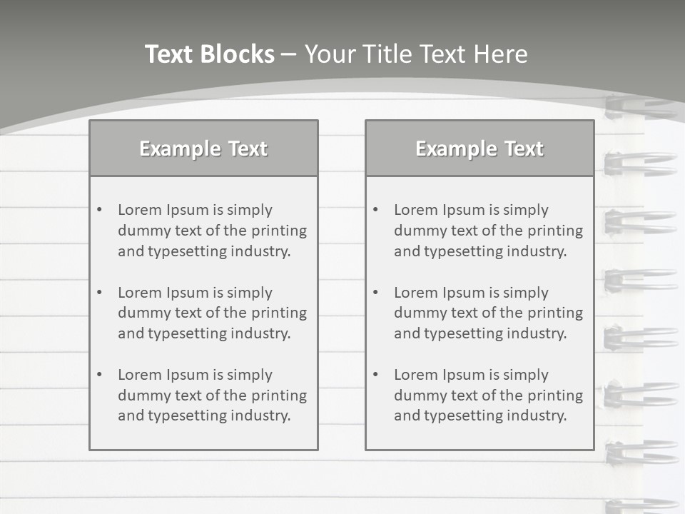 Open Lined Metal PowerPoint Template