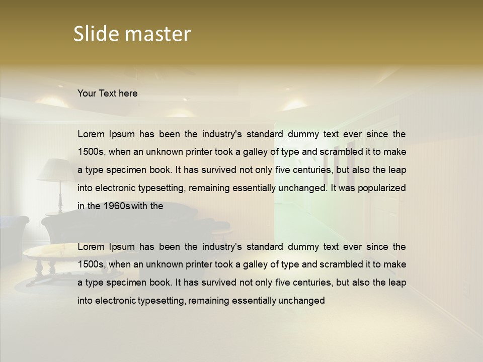 Bed House Office PowerPoint Template