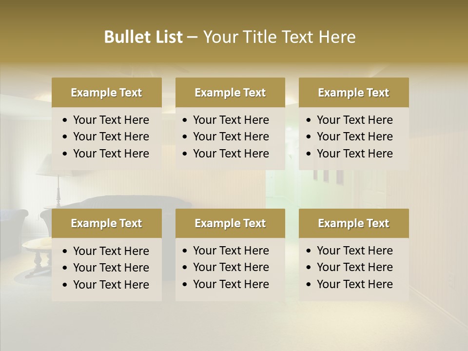 Bed House Office PowerPoint Template