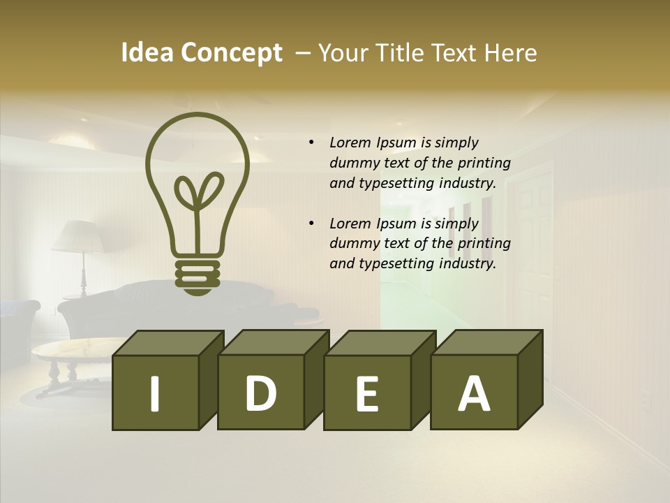 Bed House Office PowerPoint Template