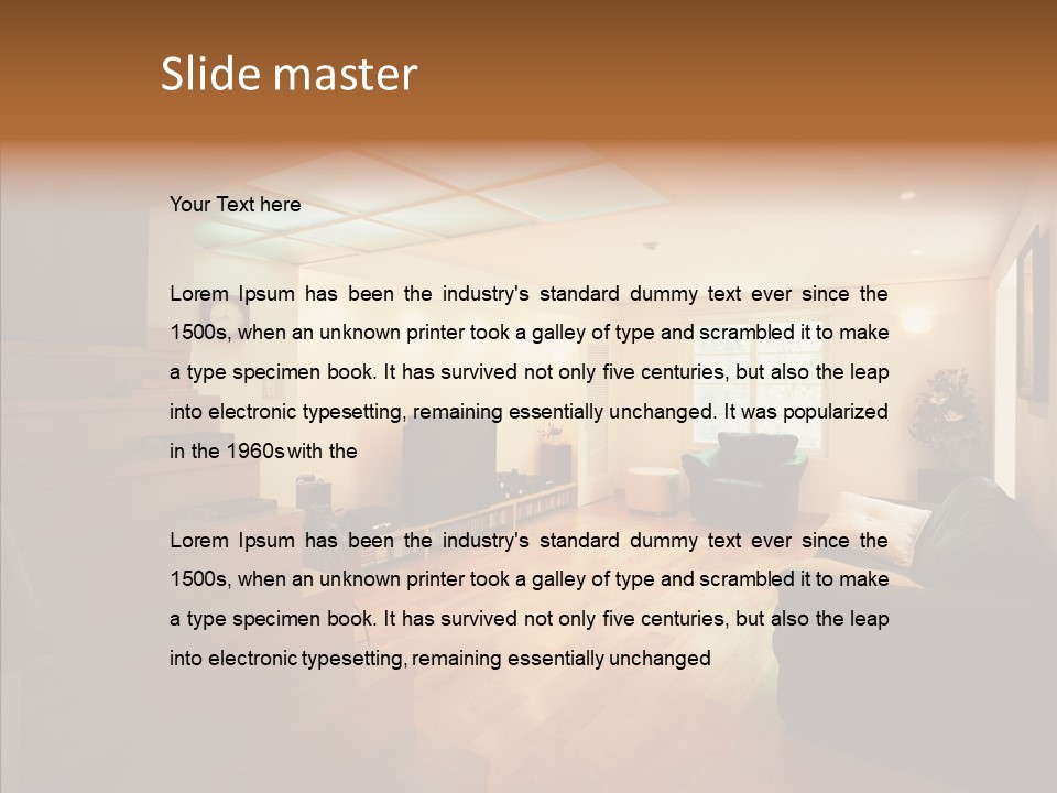 House Room Bed PowerPoint Template