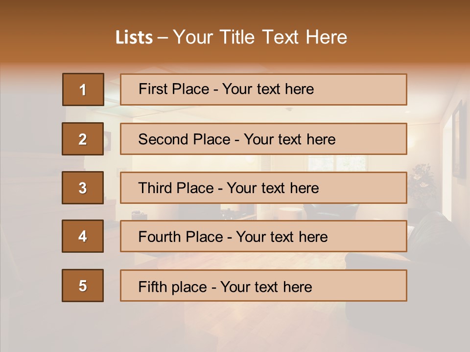 House Room Bed PowerPoint Template
