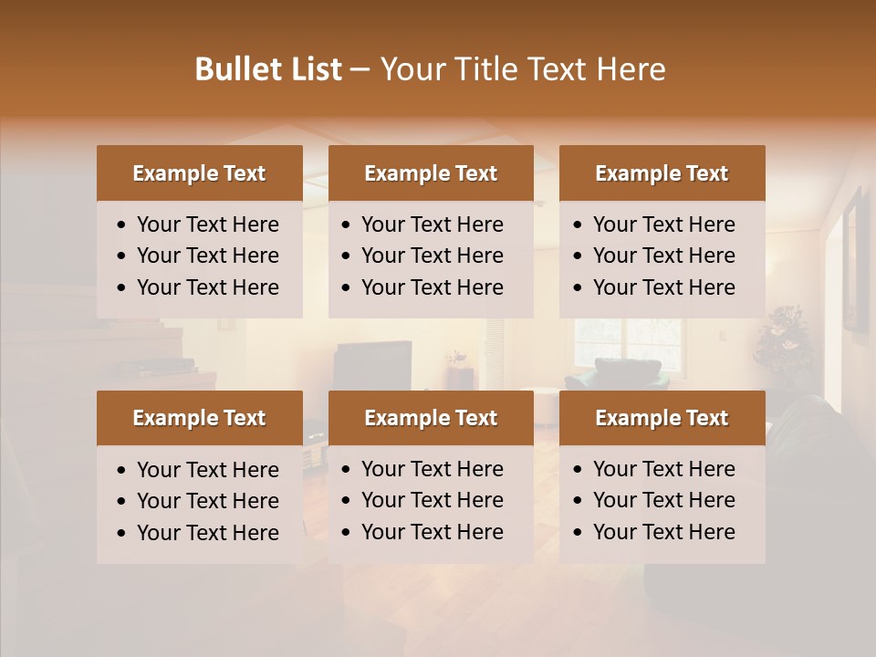 House Room Bed PowerPoint Template