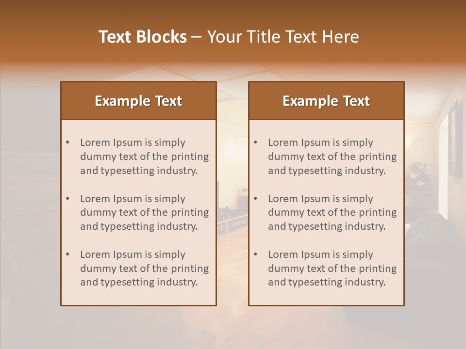 House Room Bed PowerPoint Template