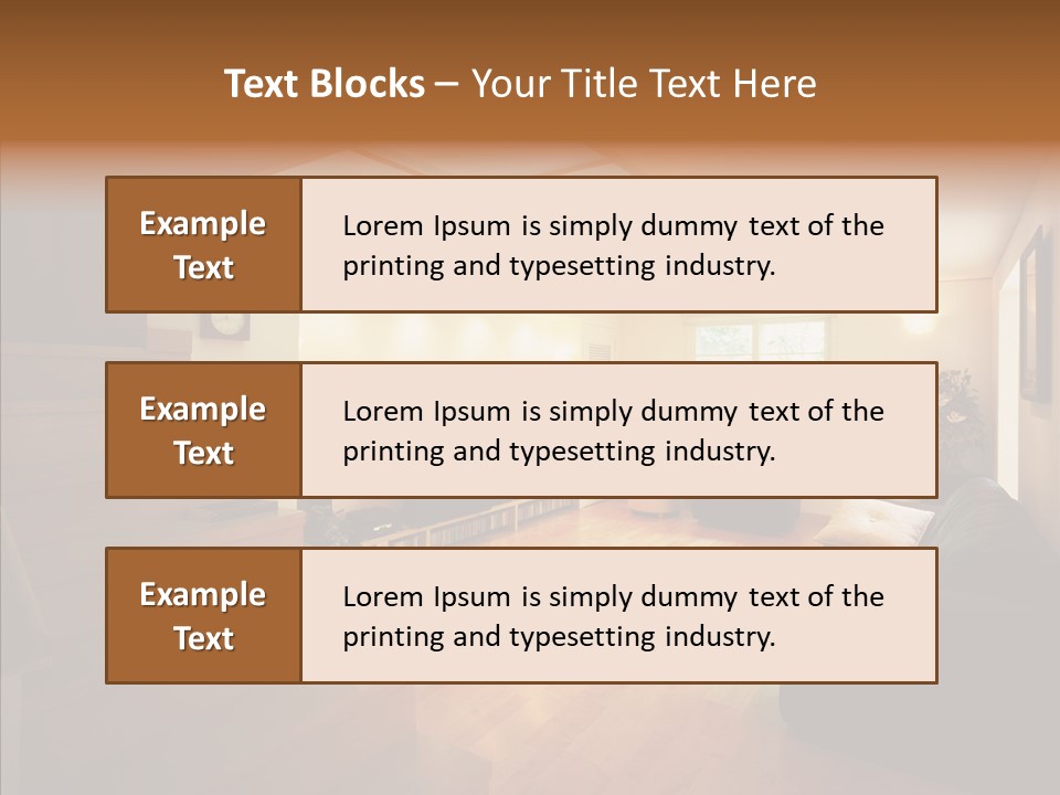 House Room Bed PowerPoint Template