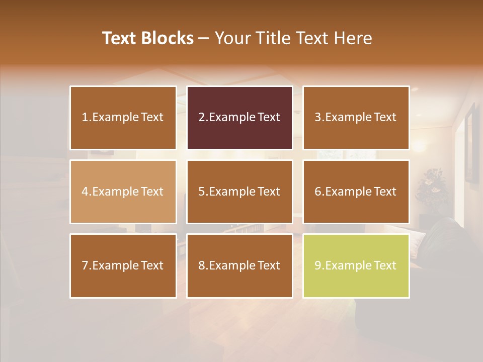 House Room Bed PowerPoint Template