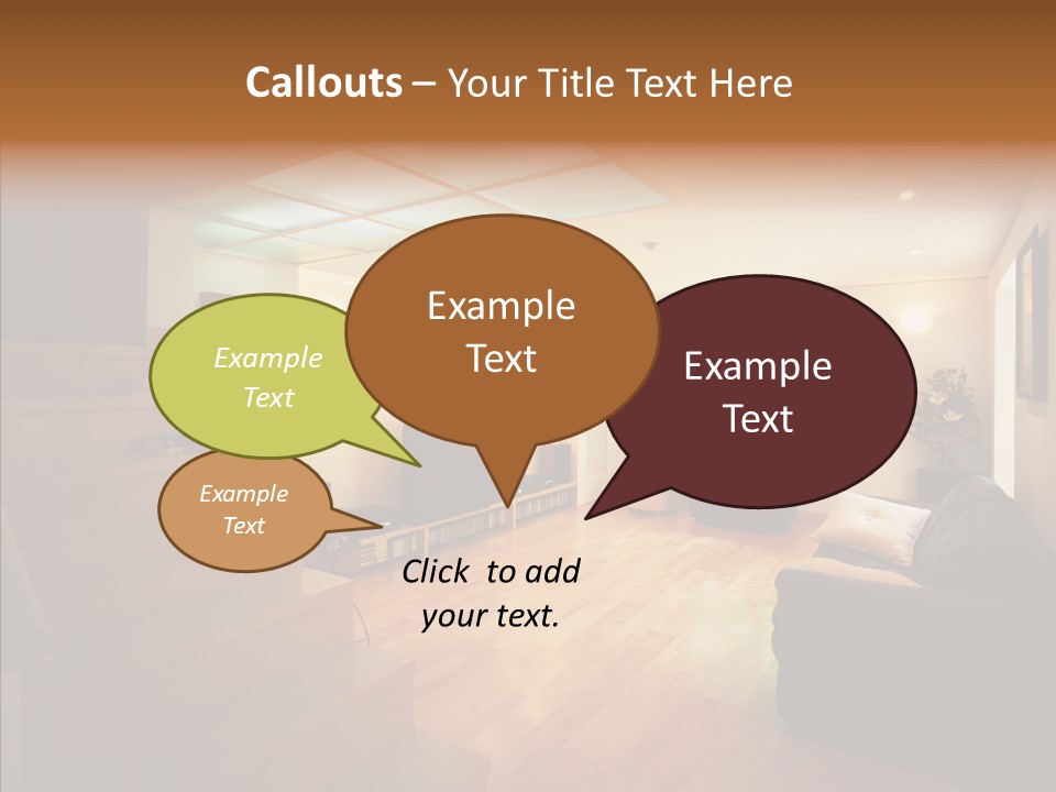 House Room Bed PowerPoint Template