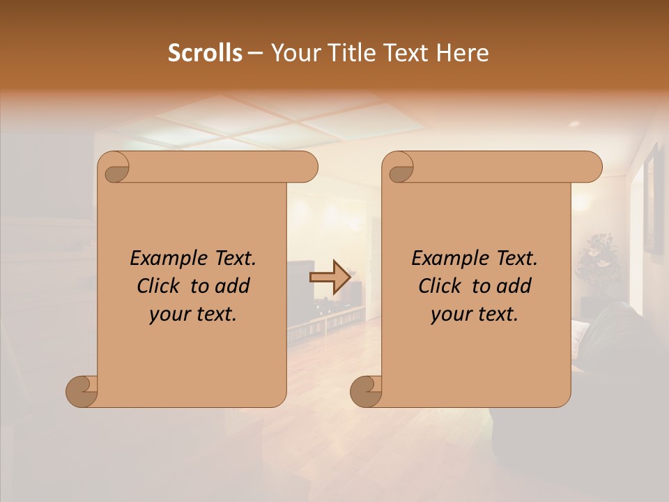 House Room Bed PowerPoint Template