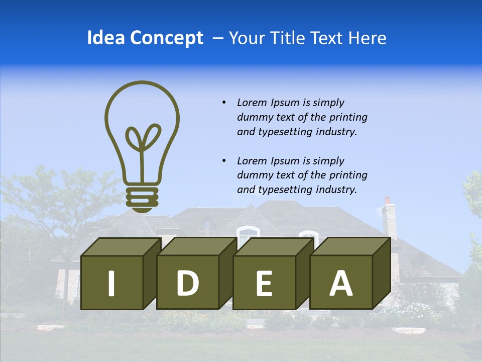 Adverti Ing Home Blue PowerPoint Template