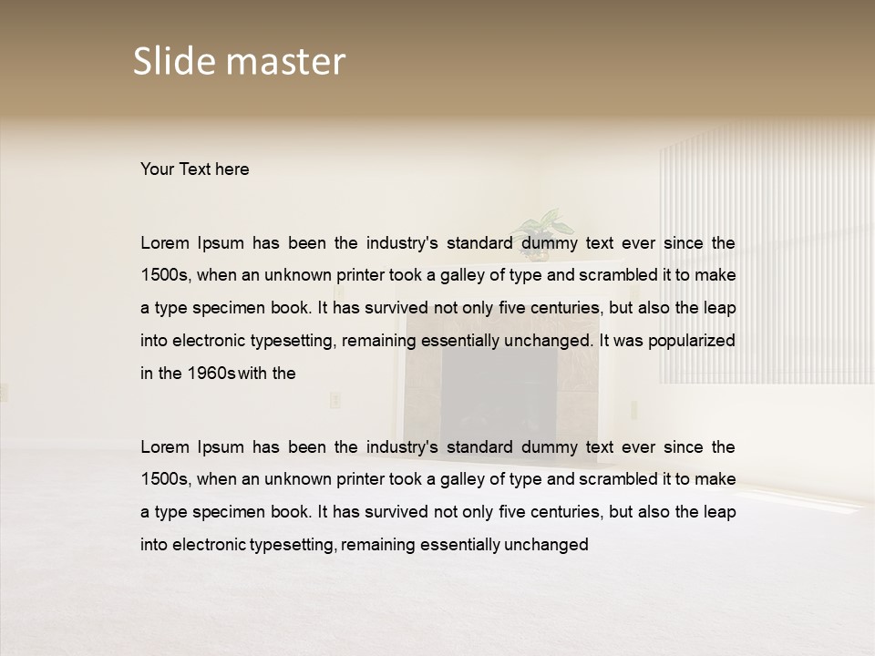 Beige For Let Fan PowerPoint Template
