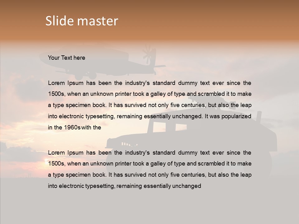 Helicopter Convoy Libya PowerPoint Template