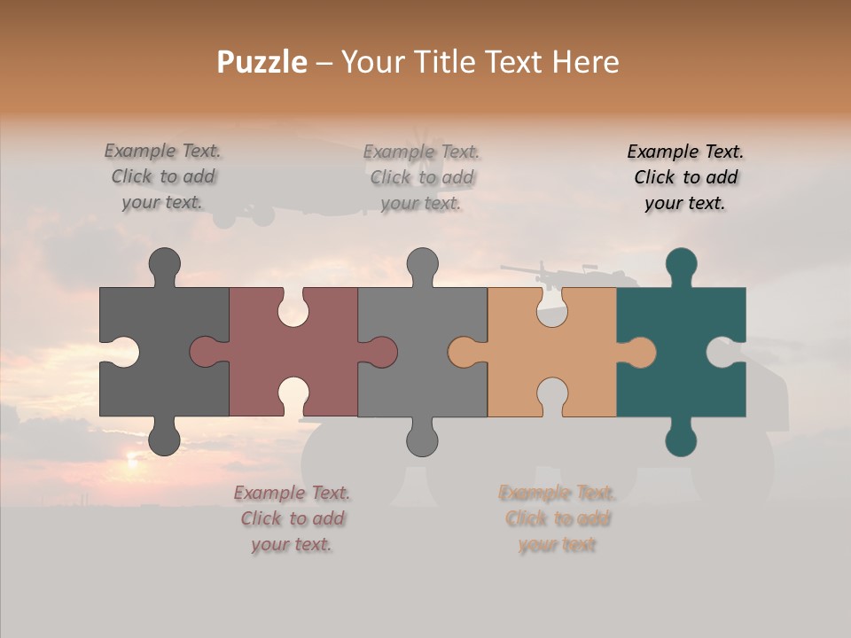 Helicopter Convoy Libya PowerPoint Template