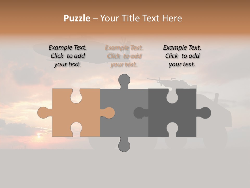 Helicopter Convoy Libya PowerPoint Template