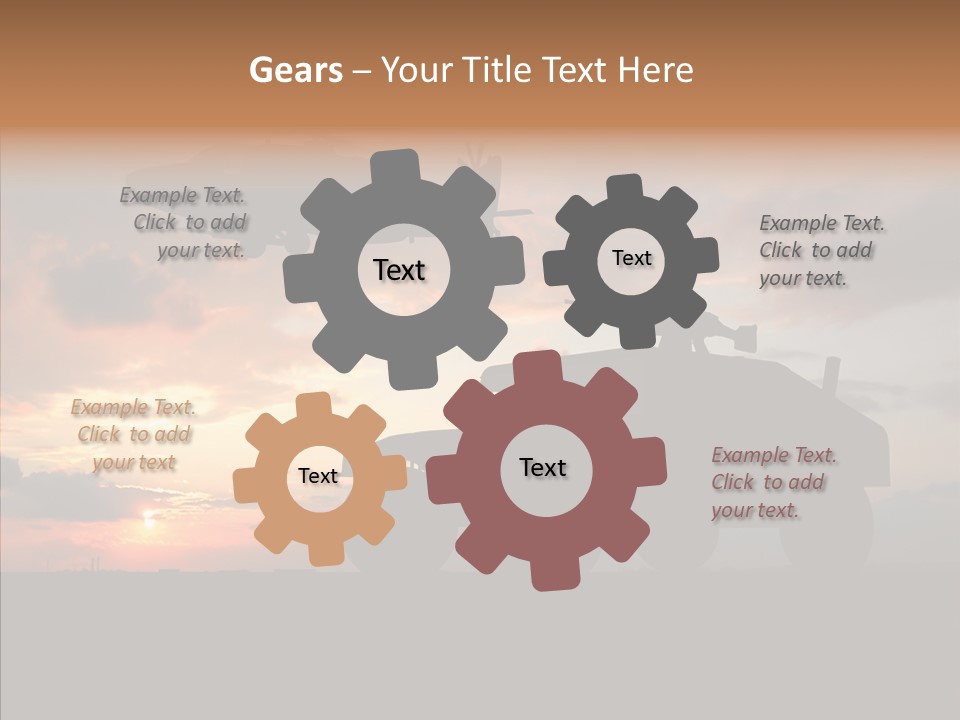 Helicopter Convoy Libya PowerPoint Template