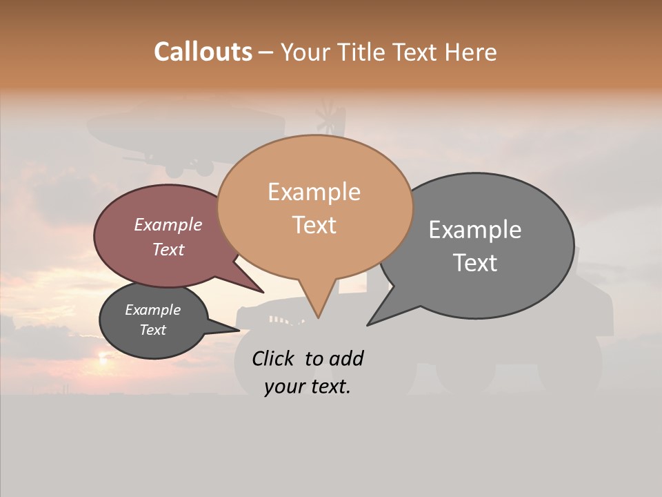 Helicopter Convoy Libya PowerPoint Template