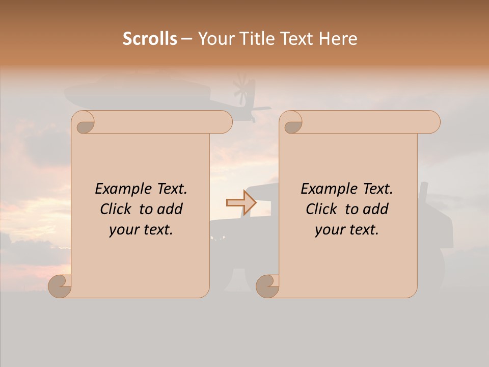 Helicopter Convoy Libya PowerPoint Template