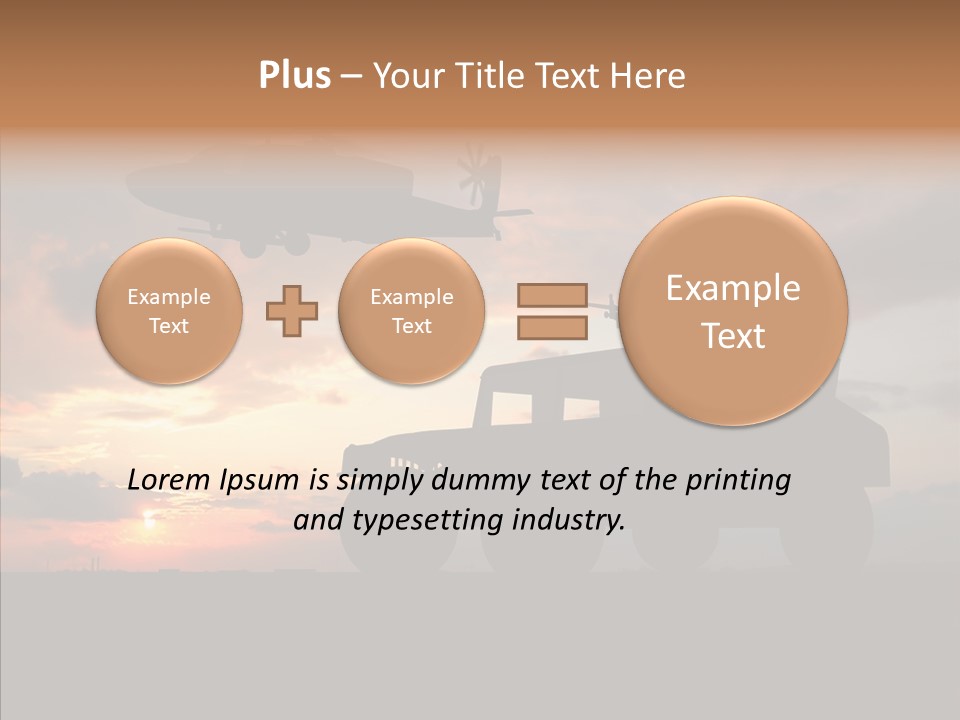 Helicopter Convoy Libya PowerPoint Template