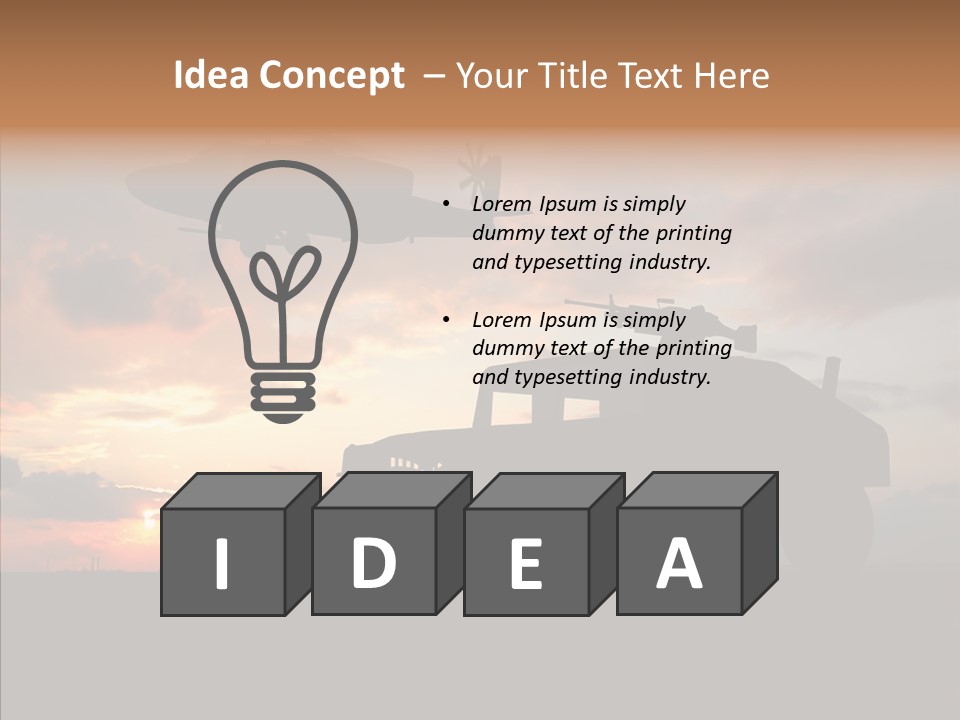 Helicopter Convoy Libya PowerPoint Template