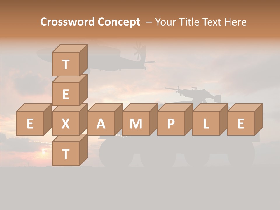 Helicopter Convoy Libya PowerPoint Template