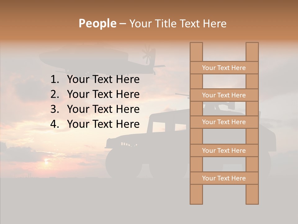Helicopter Convoy Libya PowerPoint Template