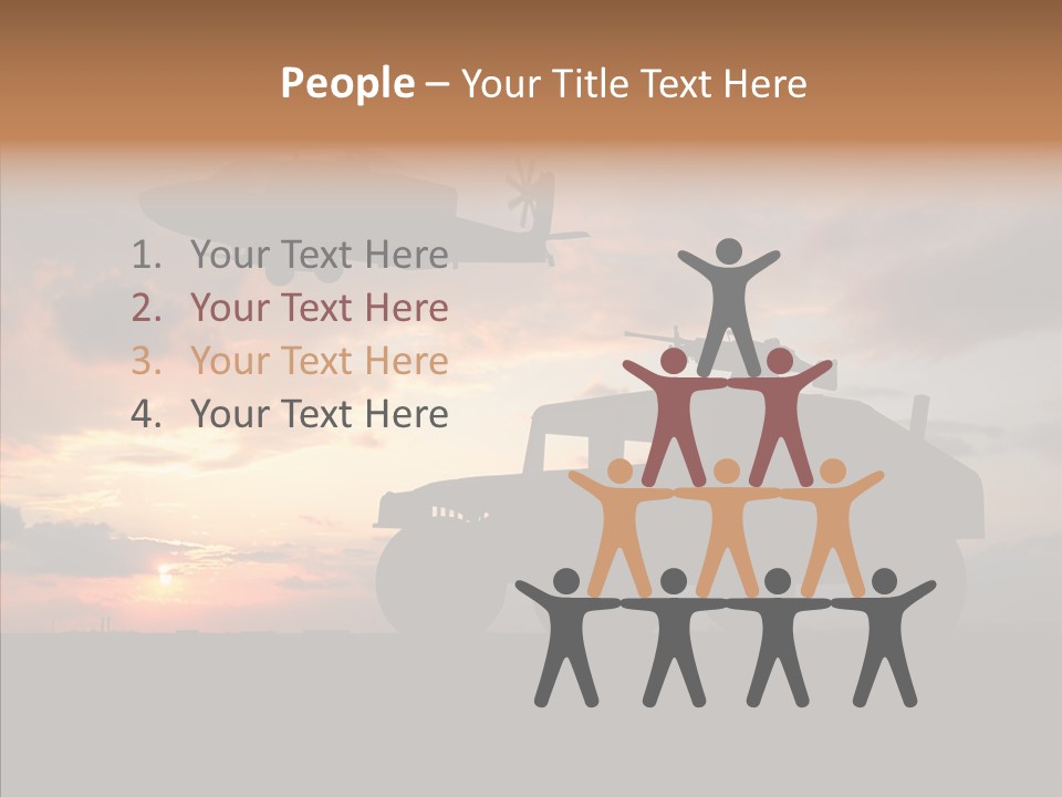 Helicopter Convoy Libya PowerPoint Template