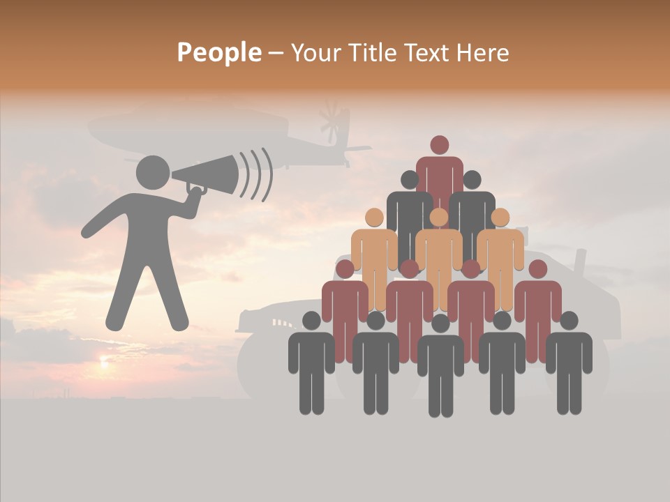 Helicopter Convoy Libya PowerPoint Template