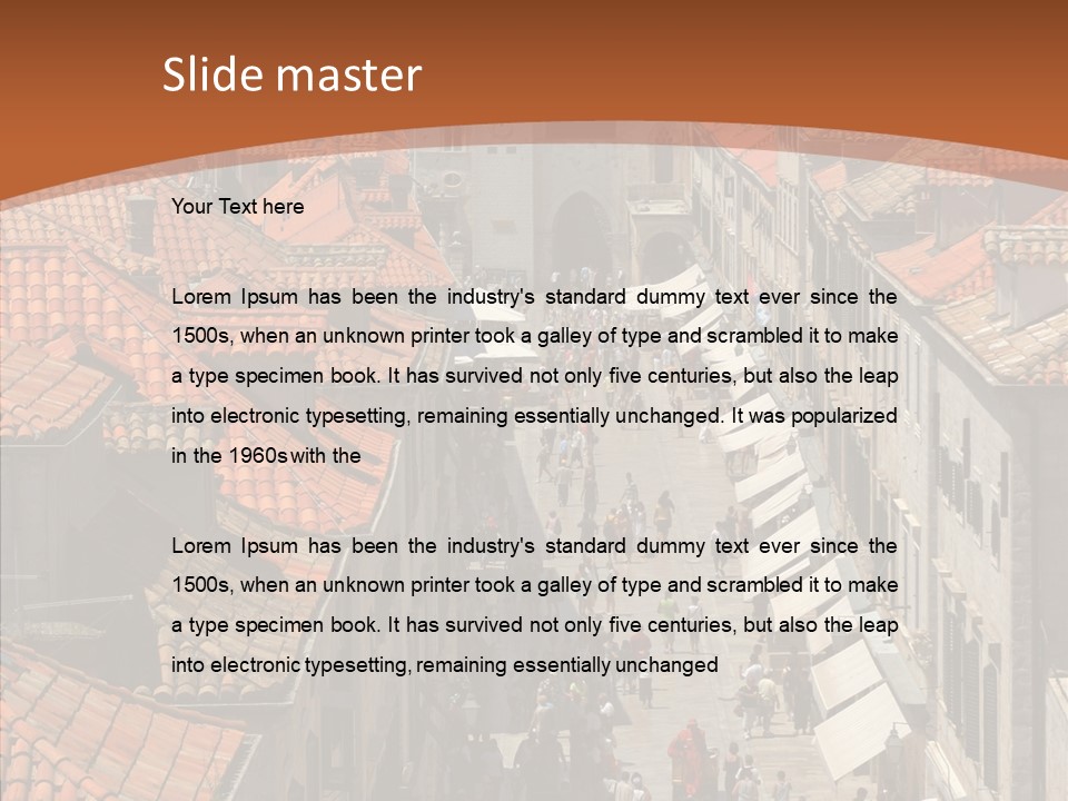 Fortified Peninsula Architecture PowerPoint Template