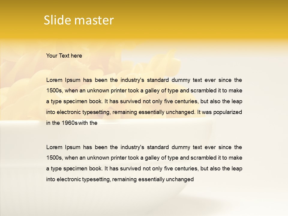 Yellow Cooking Heap PowerPoint Template