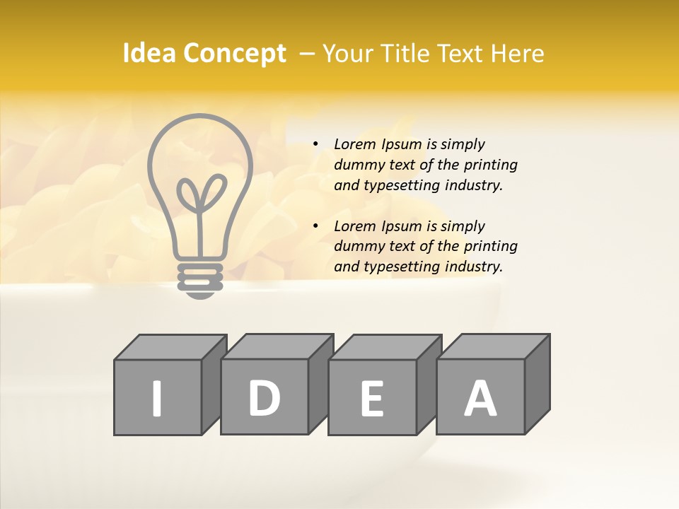 Yellow Cooking Heap PowerPoint Template