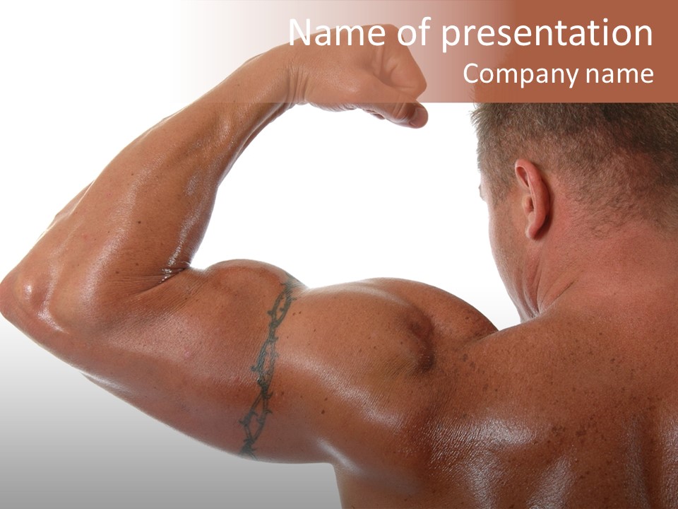 Naked Sport Ripped PowerPoint Template