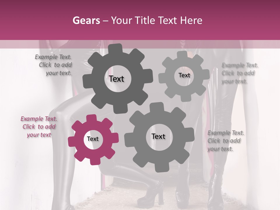 Overalls Twins Blonde PowerPoint Template