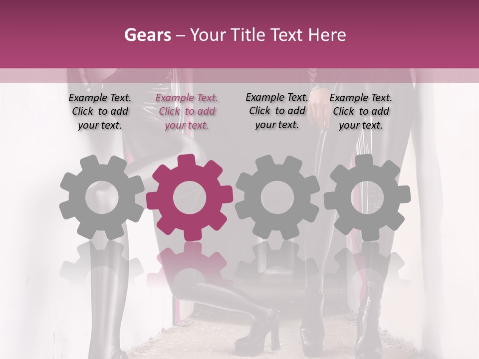 Overalls Twins Blonde PowerPoint Template