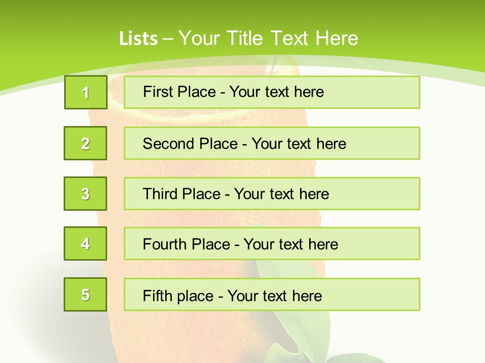 Diet Realistic Citrus PowerPoint Template