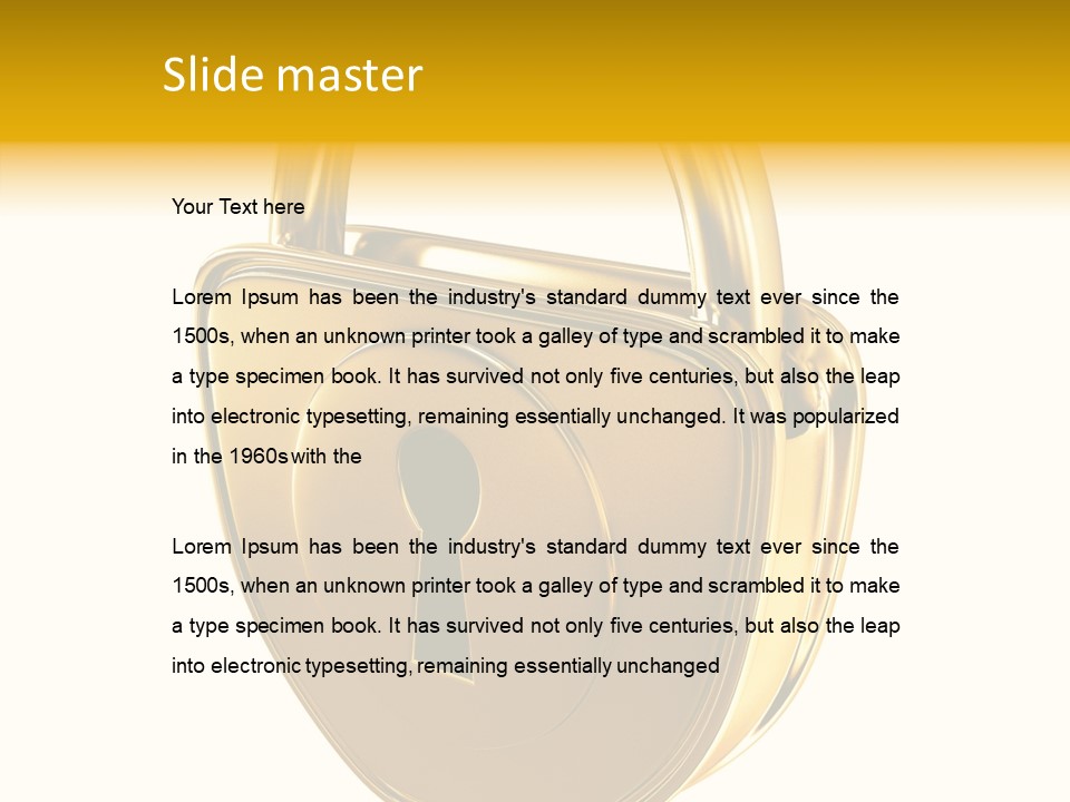 House Gold Exclusive PowerPoint Template