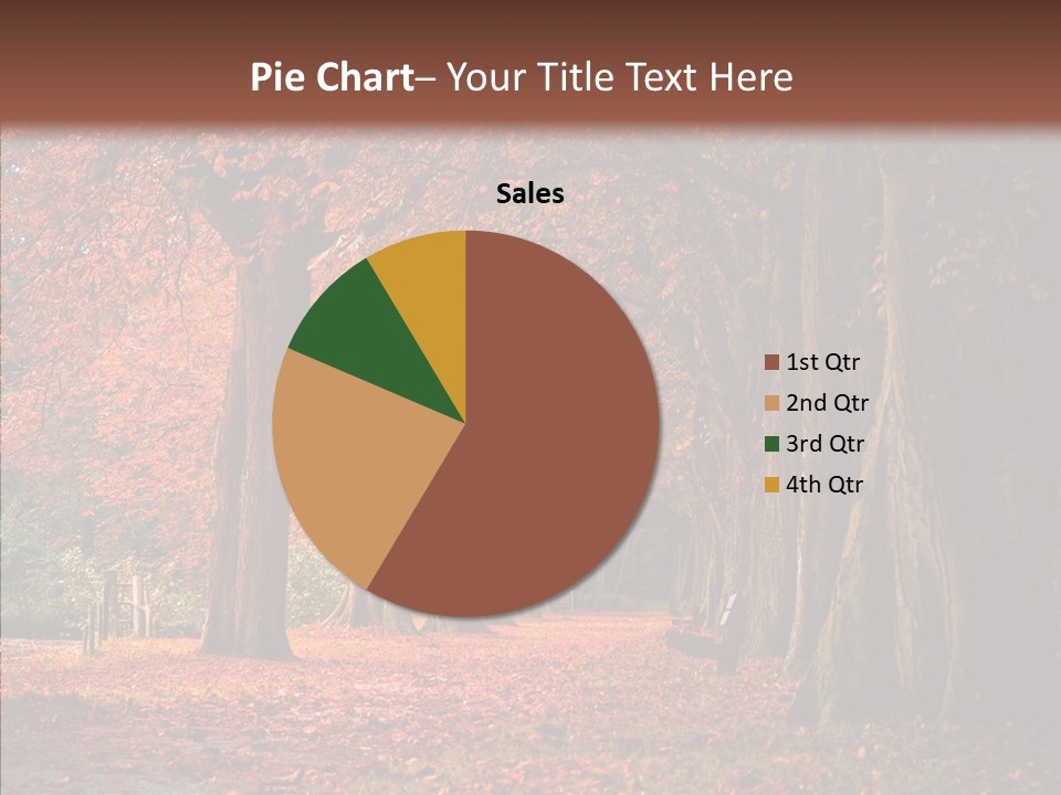 Walkway Foliage Orange PowerPoint Template