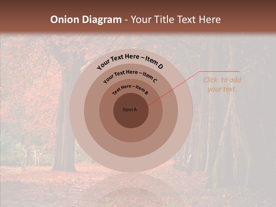 Walkway Foliage Orange PowerPoint Template