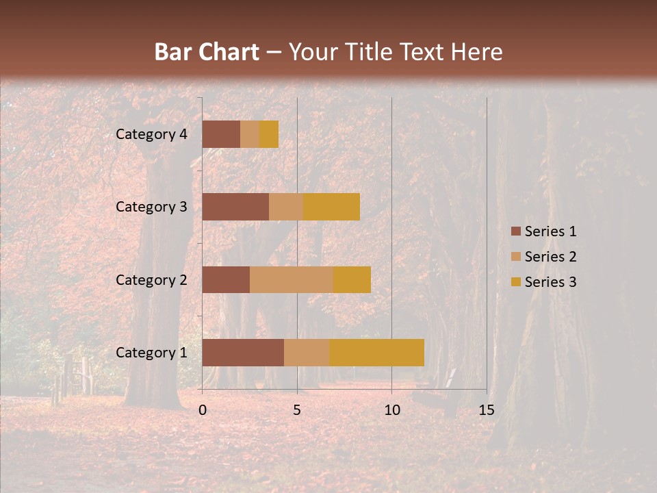 Walkway Foliage Orange PowerPoint Template