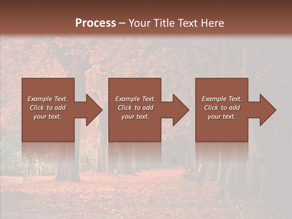 Walkway Foliage Orange PowerPoint Template